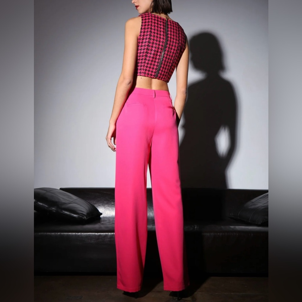 Walter Baker Imani Houndstooth Top in Tavern Tweed - Picture 4 of 8